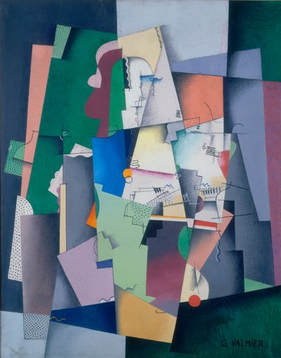 Composition, jeune femme au piano - Georges Valmier